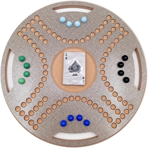 Jeu de société Jackaroo avec cartes et billes, jeu de stratégie de table en bois pour 4 joueurs, jeu de table familial portable - Product Image 4