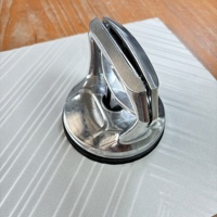 Ventouse industrielle en aluminium argenté de 88 mm, personnalisable OEM, pour bricolage, adhérence ultime, pour verre/carrelage, utilisation manuelle, facile à utiliser, emballée