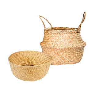 Cestas Decorativas Hechas a Mano de Hierba Marina para Cubrir Macetas, Hechas a Mano en Vietnam - Product Image 1