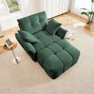 Poltrona Ergonomica Moderna Singola per Soggiorno con Cuscini ad Alta Resilienza, Facile Montaggio, Divano Ottomano - Product Image 3