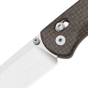 Couteaux pliants haut de gamme avec lame en acier inoxydable tranchante, manche texturé foncé et design compact pour le camping en plein air - Product Image 5