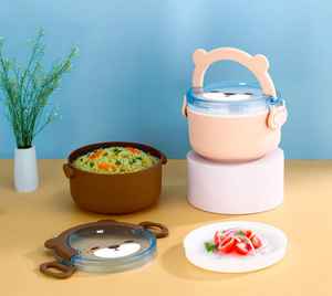 Contenedores de Alimentos de Plástico Ecológicos Zenara, Diseño de Dibujos Animados, Lonchera Escolar para Niños, Apta para Microondas - Product Image 2