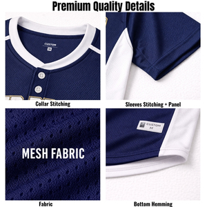 ผู้ผลิตเสื้อเบสบอลแบบติดกระดุมตามสั่ง เสื้อแข่งแบบซับลิเมชั่นสำหรับทีมและลีก - Product Image 6