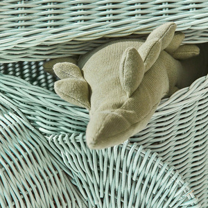 Panier de rangement en rotin en forme d'éléphant, collection mignonne, fait main, style farmhouse, panier de rangement animalier, décoration de chambre d'enfant - Product Image 6