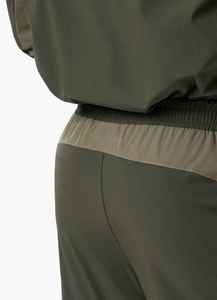 Pantalon de survêtement homme vert color block, taille élastique, séchage rapide, bande latérale, décontracté, pour l'automne, mi-lourd, tricoté, teint uni - Product Image 6