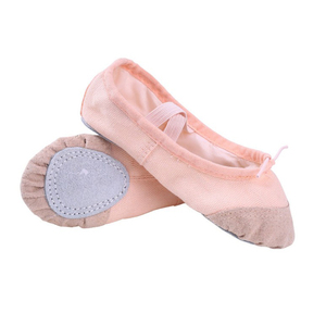 Chaussons de danse et de gymnastique pour femmes, dessus en satin doux, doublure en coton, semelle en caoutchouc, talon plat - Product Image 4