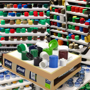 Capsules à rabat multicolores en PET pour bouteilles, usage chimique, fabriquées en Inde - Product Image 1