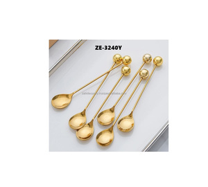 Cubiertos de Boda de Acero Inoxidable Chapados en Oro de Lujo, Juego de Cubiertos Grabados Plegables para Picnic, con Bolsa de Transporte, Kit Portátil - Product Image 1