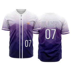 เสื้อเบสบอลผู้ชายแบบกำหนดเอง พิมพ์โลโก้ตามสั่ง แขนสั้น ระบายอากาศ แห้งเร็ว ไซส์ใหญ่ ผ้าโพลีเอสเตอร์ 100% เสื้อซอฟต์บอล - Product Image 3