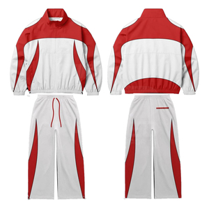 OEM Windbreaker Set Factory Custom Reflective Embroidery Logo Lightweight Nylon <b>Zip</b> <b>up</b> <b>Jacket</b> 100% Nylon Tracksuit for Men - Product Image 1