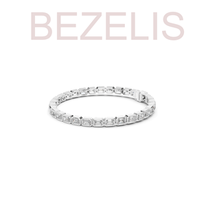 Pulsera de tenis de diamantes cultivados a medida, corte princesa, engaste personalizado, oro blanco de 14K, accesorio de moda para la muñeca. - Product Image 4