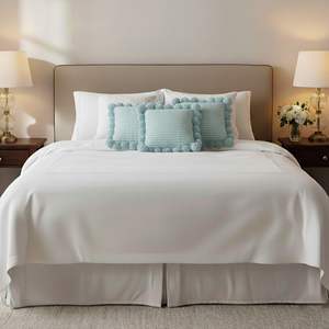 SOGA 5-PC Light Blue Ribbed <b>Pillow</b> Covers and Cable Knit Pure Pillowcase Set Pom-Pom Detail for Cozy Home <b>Decor</b> - Product Image 5