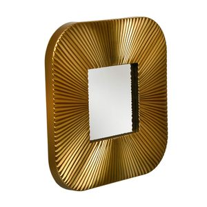 Miroir mural décoratif en forme de pétale doré, miroir carré suspendu, décoration glamour de style Hollywood pour salon, entrée - Product Image 1