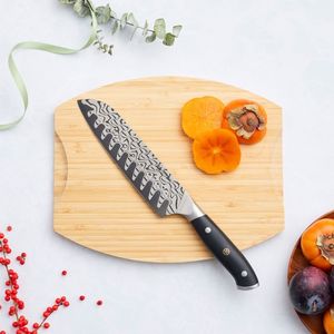 Planche à découper en bois multifonctionnelle, planche à découper en bois massif avec rainure pour les jus, pour les tâches de préparation des aliments en cuisine, usage domestique et hôtelier - Product Image 2