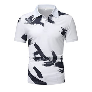 Camisas de Solapa con Estampado Bordado Personalizado, Camiseta Polo para Hombre 100% Algodón Poliéster Estampada - Product Image 6