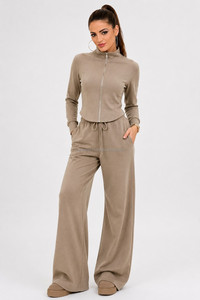 Ropa Deportiva Mujer Unisex Sportswear <b>Fleece</b> Zip Jackets <b>Leggings</b> Wide Leg Pants Flared Tracksuit Set Activewear Gym Yoga - Product Image 5