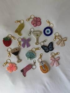 Porte-clés multicolore en coquillages et hippocampes, perles de verre, thème océan, breloque pour sac à main, accessoires pour sac à dos, anneau de suspension à cordon - Product Image 2