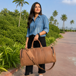 New Arrival Genuine Leather Luggage <b>Bags</b> Multi Uses Handmade <b>Bag</b> Unisex Travel <b>Bag</b> Big Size Multi Use Handbag - Product Image 3