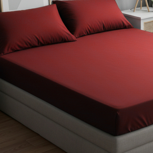 Juego de sábanas de poliéster de 4 piezas, de gran calidad, con diseño sólido, densidad de tela de 120 GSM, origen India. - Product Image 1