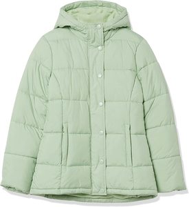 <b>Quilted</b> Hooded Jacket With Button Closure Full Sleeve Winter Women's Outerwear - Product Image 4