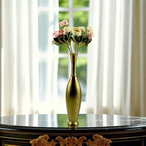 Decor Gold <b>Mini</b> Flower Vase Aluminium Metal Bud Vase for <b>Table</b> Living Room Office & Centerpiece Decor - Product Image 2