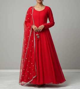 Blue Rayon Salwar Kameez Women Traditional <b>Ankle</b>-Length Loose Fit Wedding Wear India Pakistan Style - Product Image 4