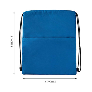 Storage Bag Durable Reusable Shopping Bag Unisex <b>Drawstring</b> <b>Backpack</b> With Front Pocket For Men Women Kids - Product Image 2