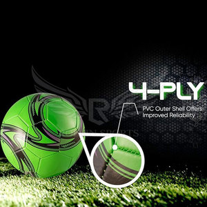 Ballon de football d'entraînement en cuir PU de qualité supérieure, logo personnalisé, fabriqué en usine, cousu à la machine - Product Image 5