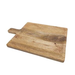 Planche à découper ronde en bois au design tendance avec poignée motif citron, plateau de service à grain naturel pour cuisine - Product Image 2