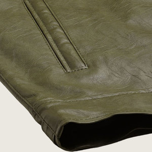 Blouson Bomber en Cuir Véritable Classique Vintage Décontracté Streetwear Hiver Tendance Imperméable Coupe-Vent & Étanche Slim - Product Image 4