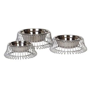 Comedero elevado para perros, de acero inoxidable, con soporte, doble, antideslizante. - Product Image 2