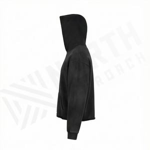 Hoodie surdimensionné élégant pour homme, design vintage délavé avec poche avant, confortable, personnalisable pour l'hiver. - Product Image 3