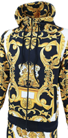 Conjunto Deportivo Ecológico para Hombre, Modelo 2026, 2 Piezas, Pantalones Joggers con Estampado Barroco, Estilo Urbano Hip Hop