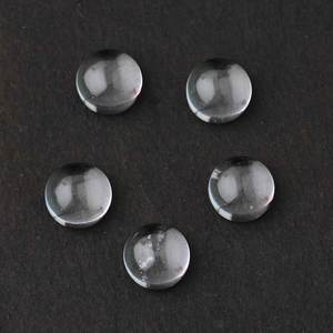 Quartz cristal clair naturel en gros 10mm rond dos plat calibré cabochon pierres précieuses en vrac fabrication de bijoux bricolage artisanat fournitures - Product Image 1