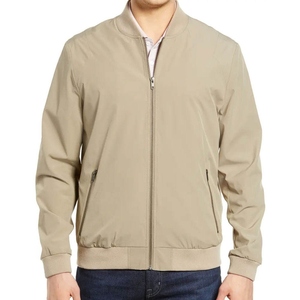 Solid Color Nylon Bomber <b>Jacket</b> Crew Neck Zipper Closure Spring <b>Thin</b> Casual Breathable Eco-Friendly Windproof Quick Dry <b>Men</b> - Product Image 4
