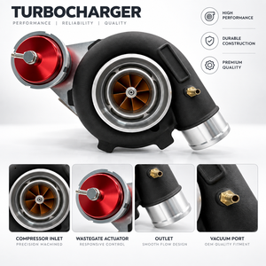 Turbocompresor RY TURBO 53/45 Híbrido T25 con Rodamientos de Bolas, 260-340HP, Rápida Respuesta, Mejora de Rendimiento - Product Image 2
