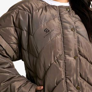 Chaleco Acolchado de Moda para Mujer con Logotipo Personalizado OEM, Chaqueta sin Mangas, Abrigo de Invierno Cálido y Holgado con Cuello Alto - Product Image 6