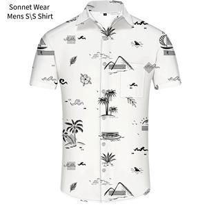 Chemise à manches courtes boutonnée pour homme, vêtements décontractés de plage pour l'été - Product Image 2