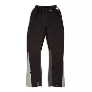 OEM Heavy Weight Cotton French Terry Men's Sweatpants Custom Paint Splatter Flare Baggy Sweat Custom <b>Vintage</b> Stacked Sweat <b>Pant</b> - Product Image 3