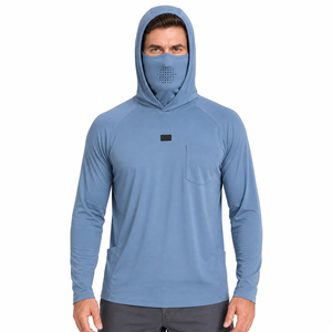 Chemise de pêche à capuche pour homme avec masque facial, haute performance, respirante, séchage rapide - Product Image 3