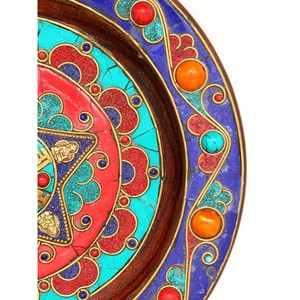 10 \ "redondo tibetano budista colgante de pared Decoración elegante para el hogar o la oficina - Product Image 2