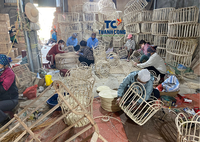 Vente en gros de cage à gazon personnalisée tissée à la main cage à lapin écologique nid de lit fabriqué au Vietnam