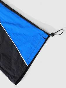 Men’s 2pcs Vintage Tracksuit Set Blue <b>Black</b> Color Block Stand Collar Jacket Pants Sports Casual Gym Wear - Product Image 4