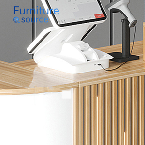 Elegante y moderno Escritorio de recepción de madera maciza, duradero, de alta calidad, para oficina, vestíbulo, armario de almacenamiento de la fábrica de muebles de Vietnam - Product Image 2