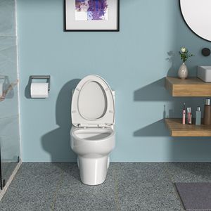 WC in ceramica a doppio filo monopezzo con chiusura morbida - Product Image 6