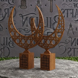 Étagère en bois pour la décoration du Ramadan Kareem, design mosquée, présentoir de table pour la maison, cadeau - Product Image 5