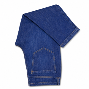 Jean en denim coupe droite, coton mi-lourd, coupe classique, couleur unie, style décontracté, vêtements d'automne pour hommes - Product Image 1
