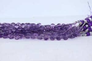 Perles en améthyste africaine naturelle en forme de cœur, 7 mm, 8 pouces, pour la fabrication de colliers - Product Image 4