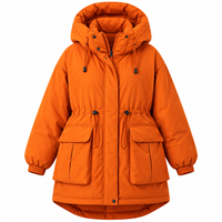 Manteau doublé en polaire pour temps froid, parka d'hiver pour femmes, veste imperméable à capuche, manteau chaud avec rembourrage en coton