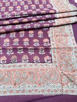 Tendance 2026 Sarong de plage marron en coton doux à motifs floraux, imprimé au bloc indien, sans bretelles, avec de magnifiques détails, pour femme, 1 pièce
